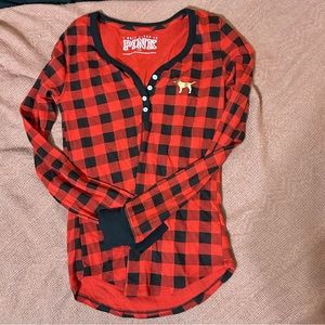 PINK Buffalo plaid shirt
